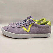 VANS MEN'S 9.5 SPORT SNEAKERS LAVENDER LIME GREEN SUEDE OFF THE WALL