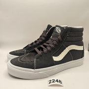 VANS MEN'S 8 GRAY TEXTURED ASPHALT SK8 HI NWOB HIGH TOP SNEAKER