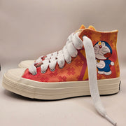 CONVERSE MEN'S 8 CHUCK 70 HIGH FAT LACE DORAEMON PINK A15790C CANVAS SNEAKER