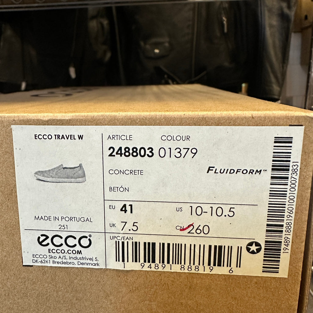 ECCO WOMEN'S 41 TRAVEL CASUAL SLIP ON SHOES GRAY BLUE 24880301379 NIB