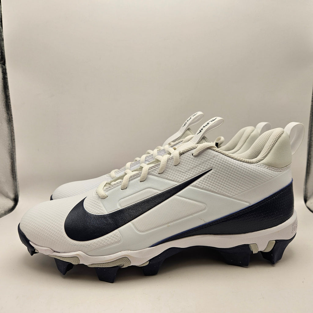 NIKE MEN'S 10 ALPHA FASTFLEX FOOTBALL CLEATS WHITE NAVY FN0028-104 NWOB