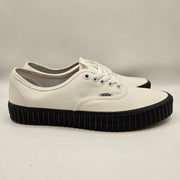 VANS WOMEN'S 9 AUTHENTIC CREEPER CORE WHITE BLACK SOLE GRUNGE LOW TOP NWOB