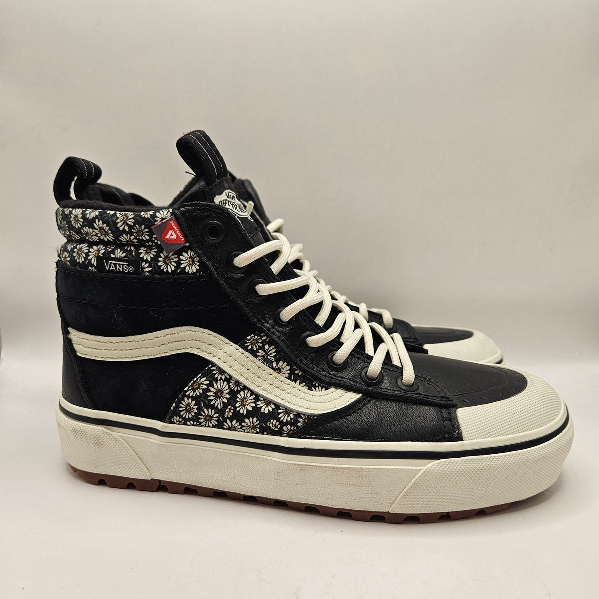 VANS WOMEN'S 6.5 SK8-HI MTE 2 WINTERIZED HIKING OUTDOOR BLK WHT FLORAL NWOB