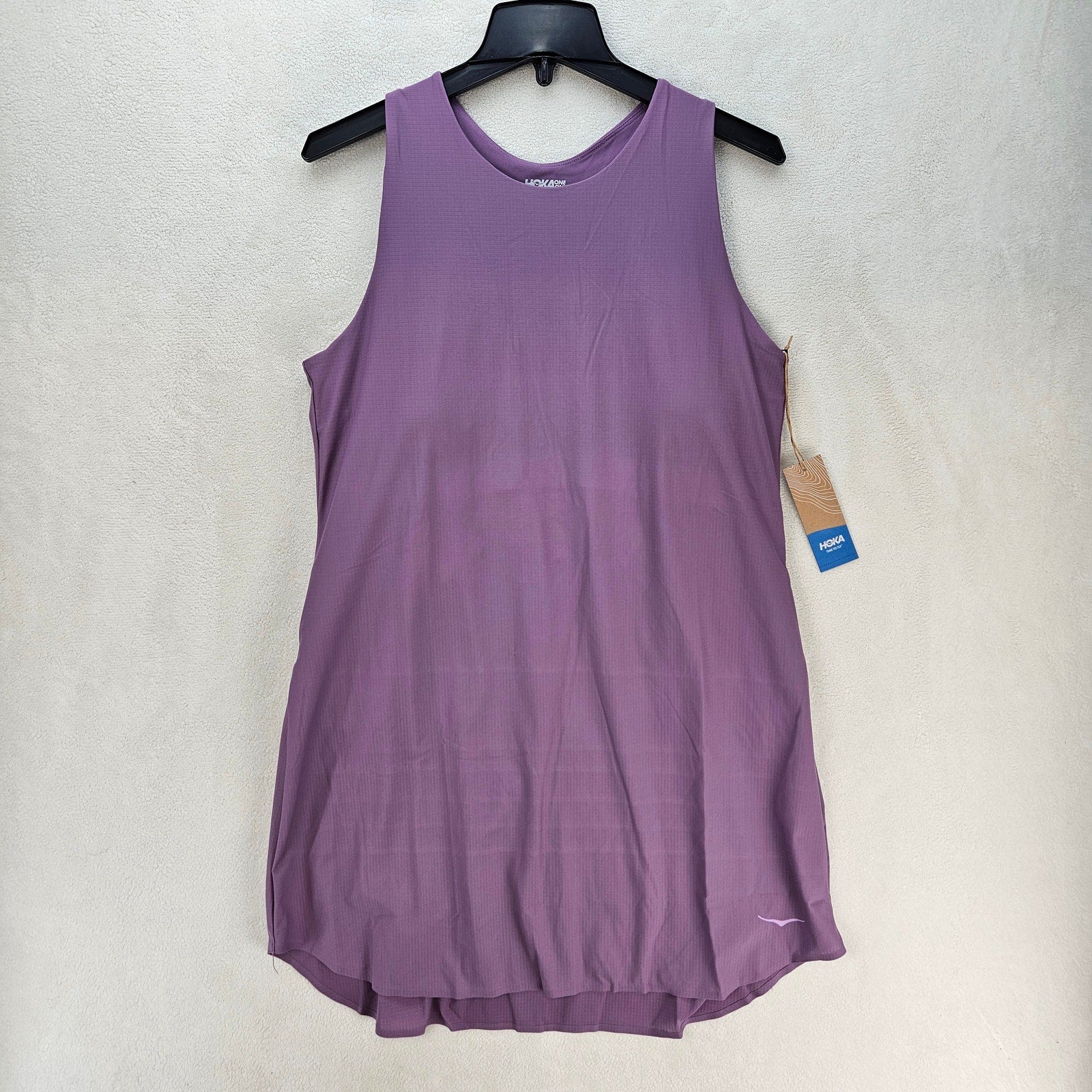HOKA WOMEN'S XL MIZI OUTDOOR DRESS AMETHYST BUILD IN BRA TENNIS NWT