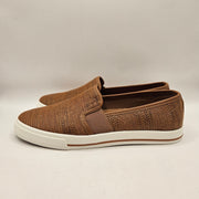 LAUREN RALPH LAUREN WOMEN'S 6.5 JINNY WOVEN SLIP-ON SNEAKER TAN NWOB