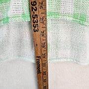 UO OUT FROM UNDER WOMEN'S LARGE FISHNET SHACKET NWT GREEN WHITE GINGHAM