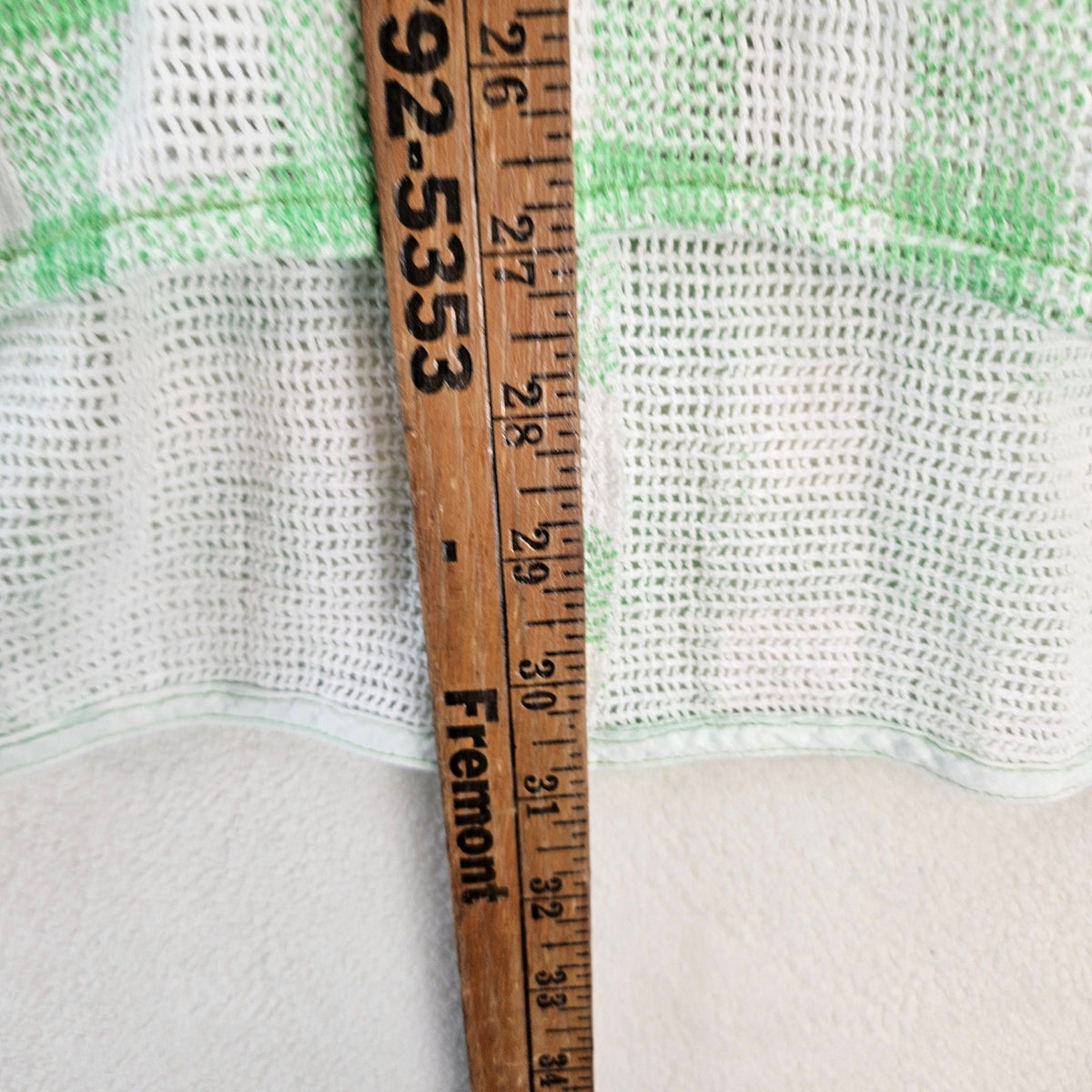 UO OUT FROM UNDER WOMEN'S LARGE FISHNET SHACKET NWT GREEN WHITE GINGHAM