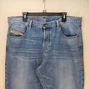 DIESEL MEN'S 38X32 D-VIKER L32 JEANS LIGHT WASH STRAIGHT LEG DENIM PANTS NWOT