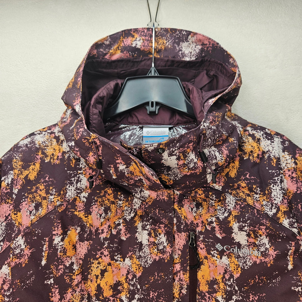 COLUMBIA WOMEN'S XXL 3 IN 1 INTERCHANGE WHIRLBIRD V PRINTED JACKET OMNI HEAT NWT