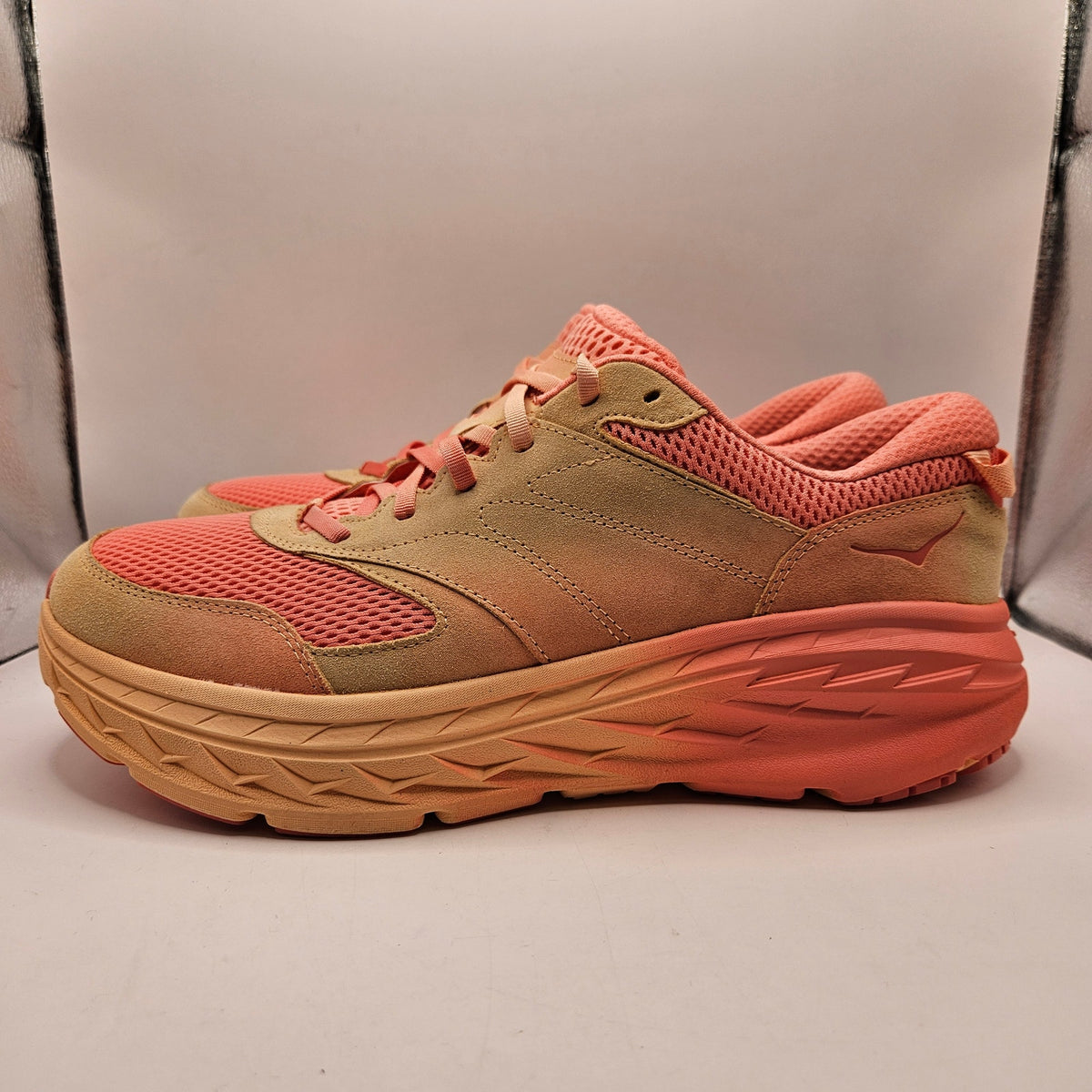 HOKA MEN'S 13 WOMEN'S 14 BONDI L BP2 CANTALOUPE CORAL 1165690 CPLC