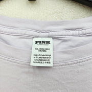 LOT OF 2 PINK BY VICTORIA SECRET WOMEN'S XXL TSHIRT WHITE LAVENDER