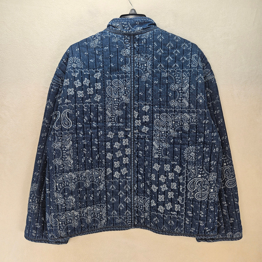 LEVI'S WOMEN'S XL LOTTIE LINER JACKET INDIGO BANDANA BLUE NWT