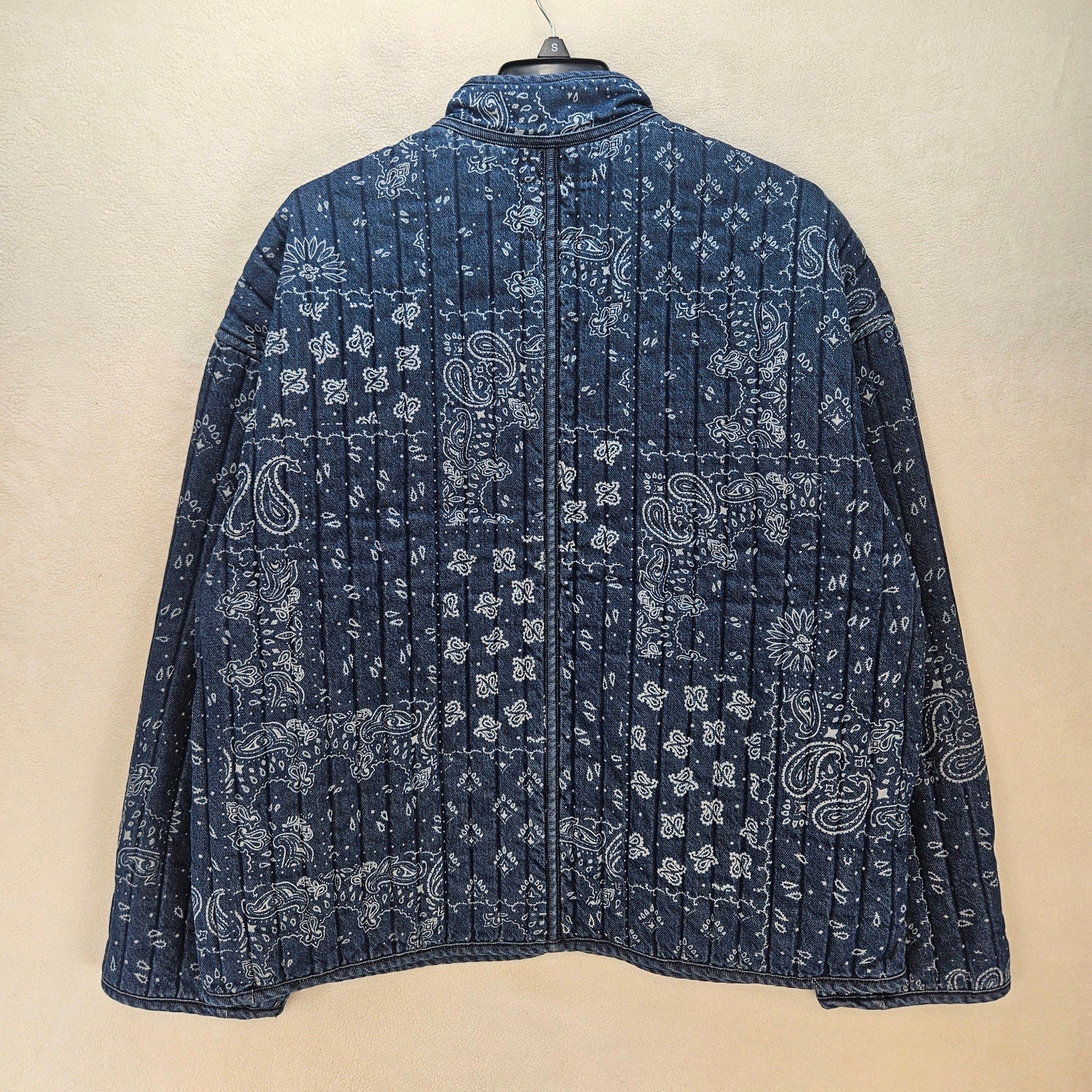 LEVI'S WOMEN'S XL LOTTIE LINER JACKET INDIGO BANDANA BLUE NWT