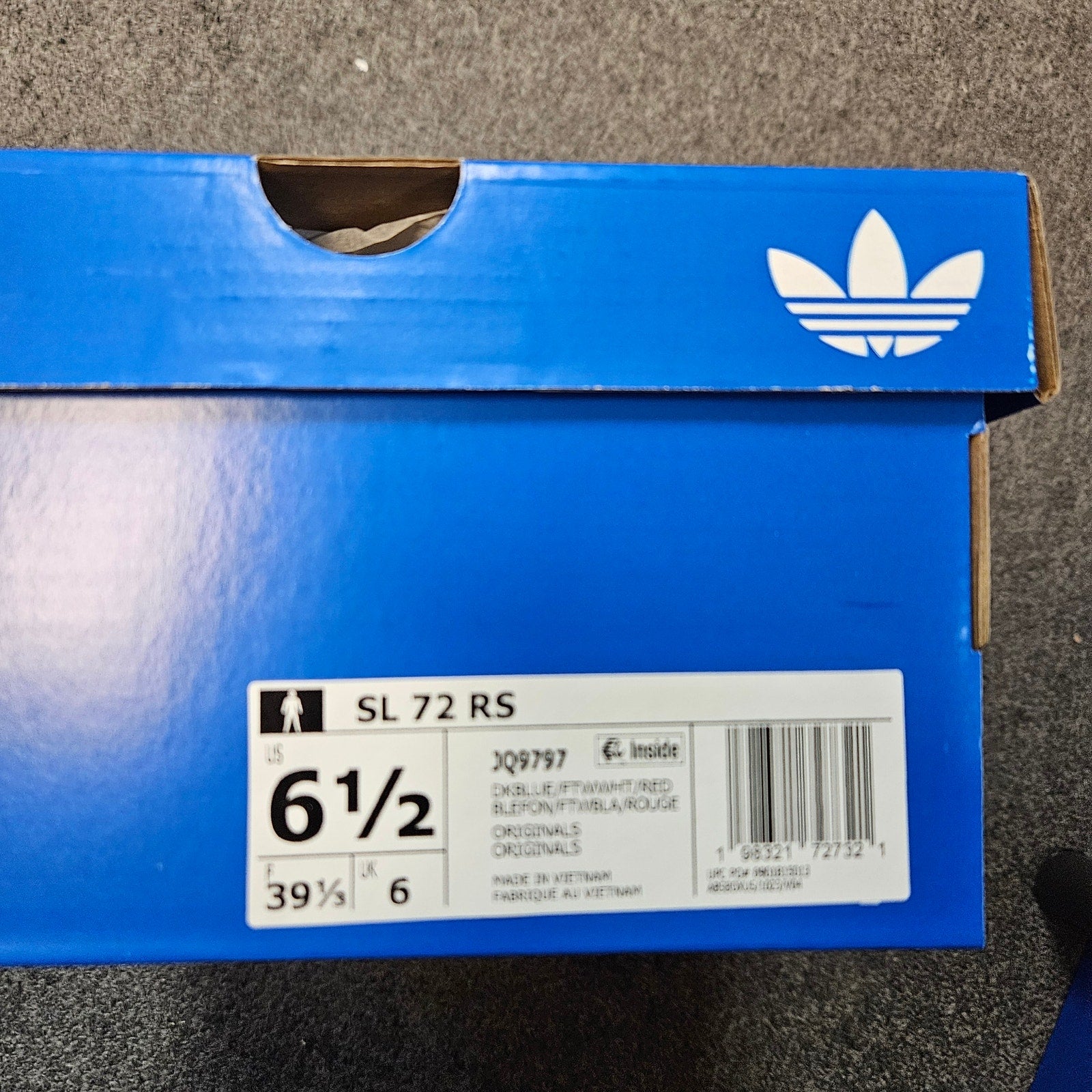 ADIDAS ORIGINALS WOMEN'S 6.5 SL 72 RS DARK BLUE WHITE RED JQ9797 NIB