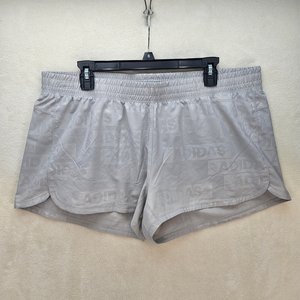 ADIDAS WOMEN'S XL TRAINING PACER DEBOSS SHORTS GREY NWT