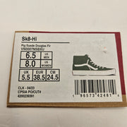 VANS WOMEN'S 8 SK8 HI PIG SUEDE DOUGLAS FIR GREEN RARE NWOB