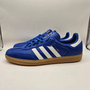 ADIDAS ORIGINALS MEN'S 10.5 SAMBA OG BLUE LEATHER WHITE GUM JR0882 LOW TOP