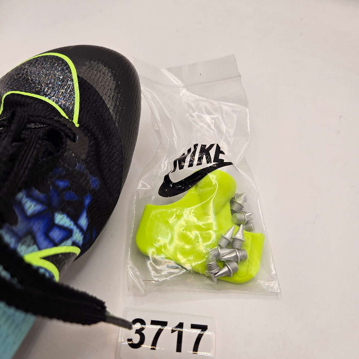 NIKE MEN'S 9.5 ZOOM RIVAL SPRINT TRACK SPIKES IM9132-300 BLACK VOLT BLUE NWOB