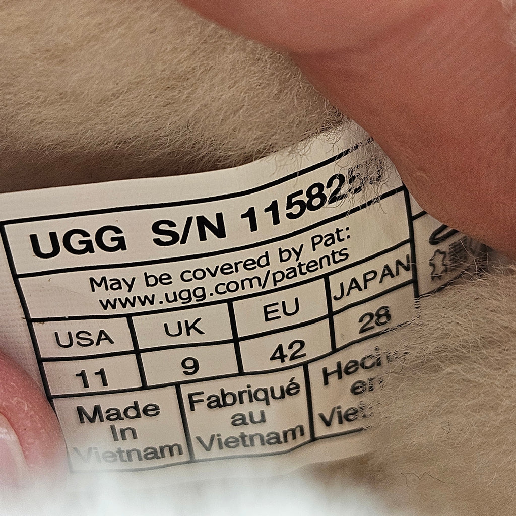 UGG WOMEN'S 11 ANSLEY PARC CHESTNUT SUEDE SLIP ON PLATFORM SLIPPERS NWOB 1158250