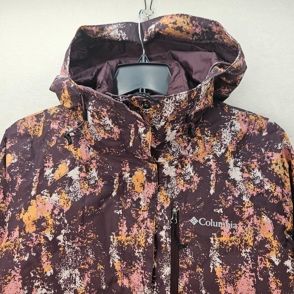 COLUMBIA WOMEN'S S 3 IN 1 INTERCHANGE WHIRLBIRD V PRINTED JACKET OMNI HEAT NWT