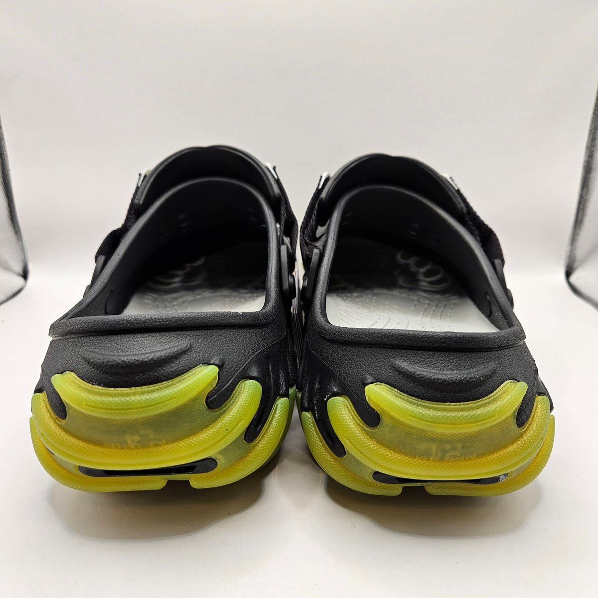 CROCS MEN'S 11 ECHO ICEY RO CLOG BLACK GREEN 211458-001 BACKSTRAP TERRAIN