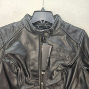 HARLEY DAVIDSON WOMEN'S MEDIUM CAFE RACER MODULAR LEATHER JACKET BLK 98019-23VW