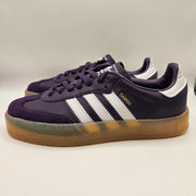 ADIDAS KIDS 4.5 WOMEN'S 6 SAMBAE PURPLE WHITE LOW TOP LEATHER SNEAKER JS0040