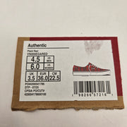 VANS WOMEN'S 6 AUTHENTIC RED PLAID LOW TOP CANVAS SNEAKER NWOB