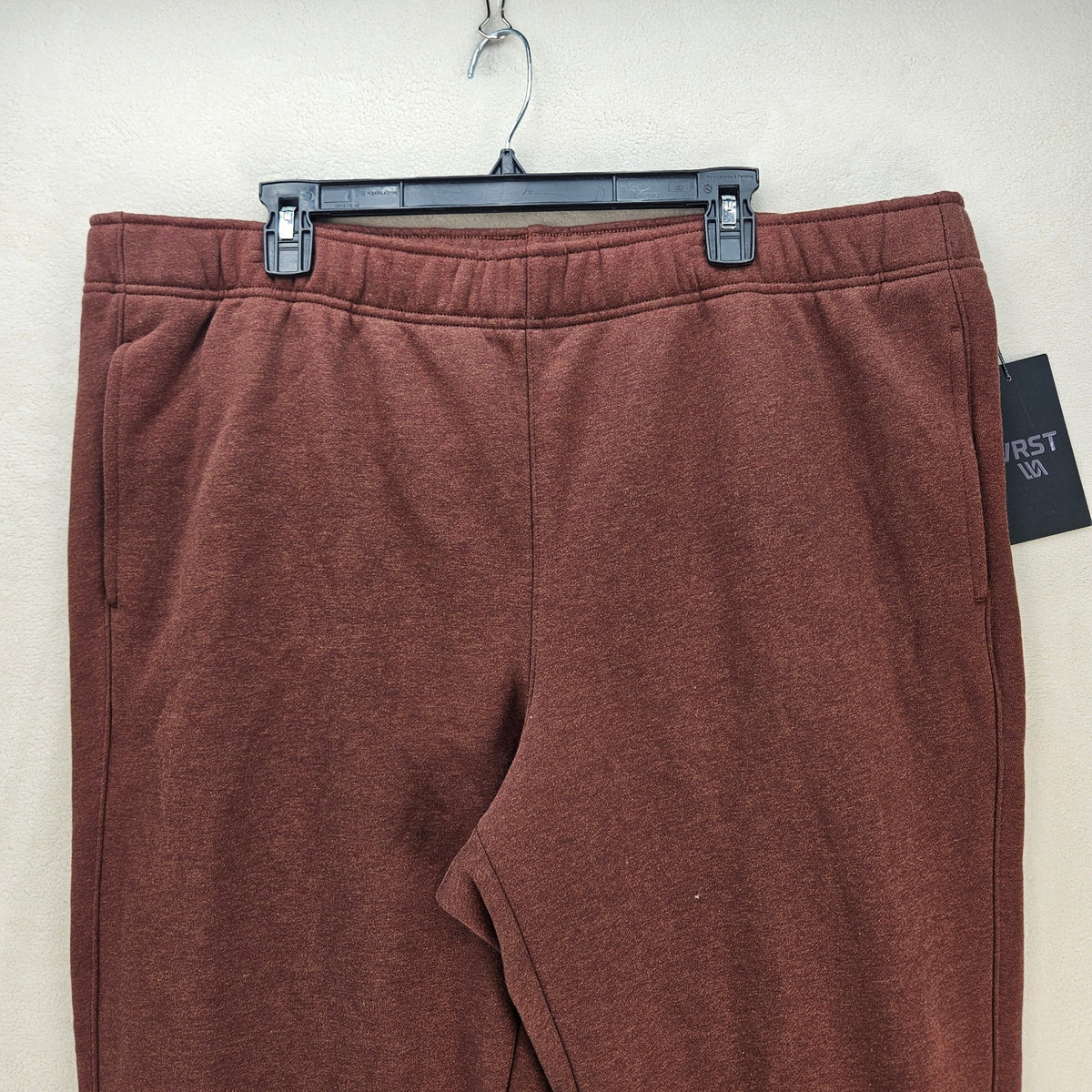 VRST MEN'S XXL FLEECE JOGGER PANTS EARTH BROWN HEATHER NWT
