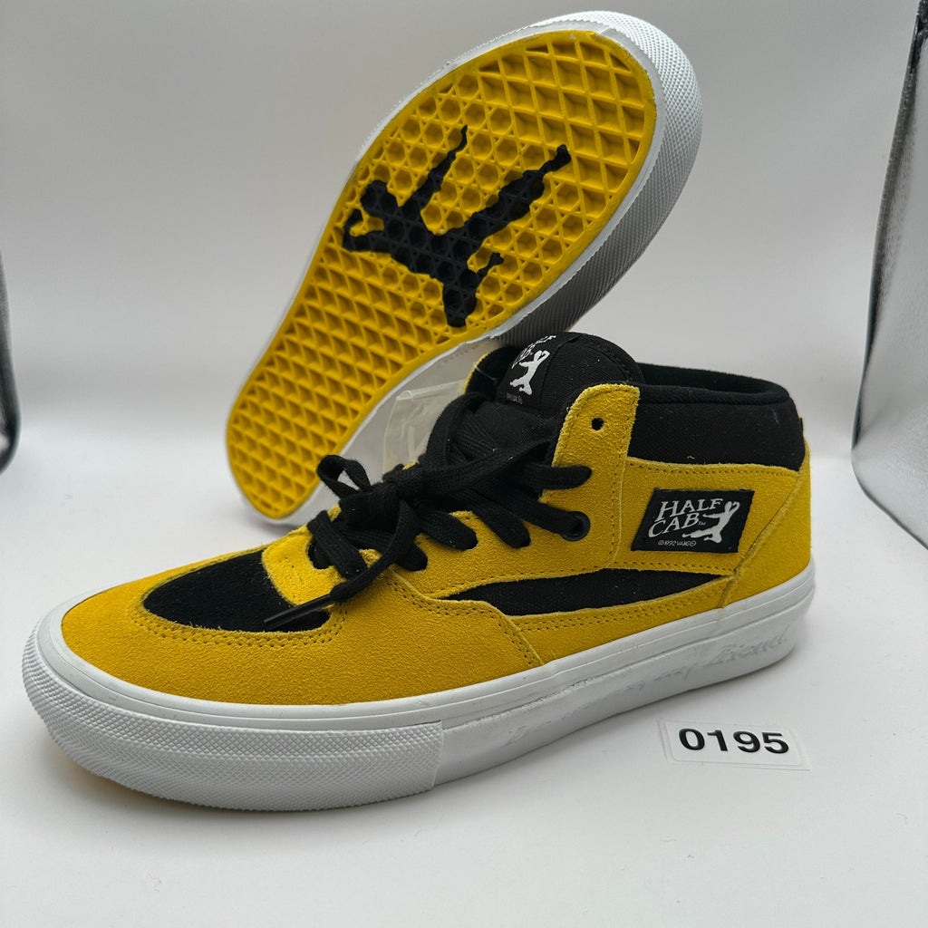 VANs x BRUCE LEE Men's 8.5 Half Cab Skateboarding Shoes Yellow/Black