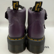 DR MARTENS WOMEN'S 5 DEVON HEART PURPLE MID PLATFORM BOOT