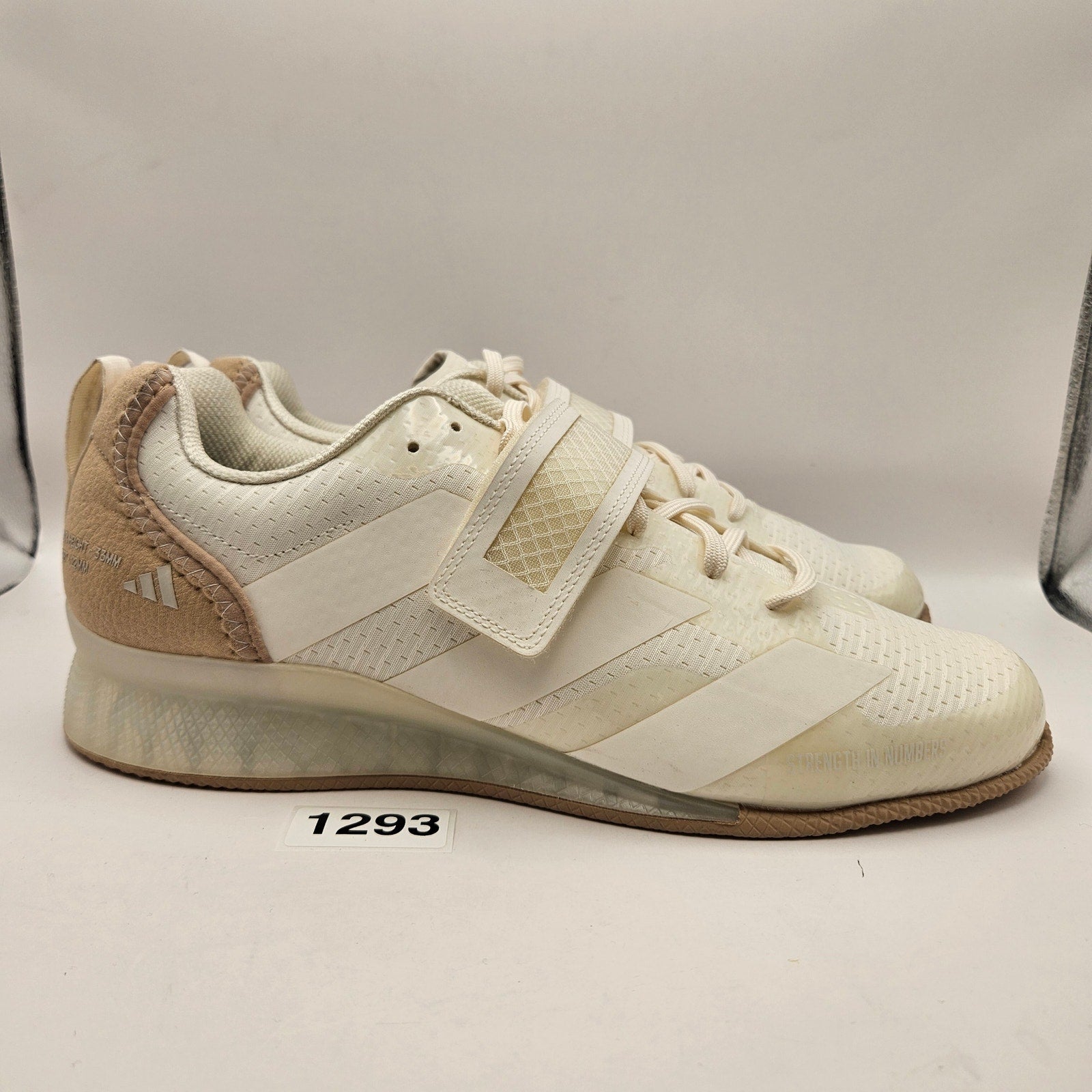 ADIDAS MEN'S 10 ADIPOWER III WEIGHTLIFTING SHOES WARM SANDSTONE IH8235