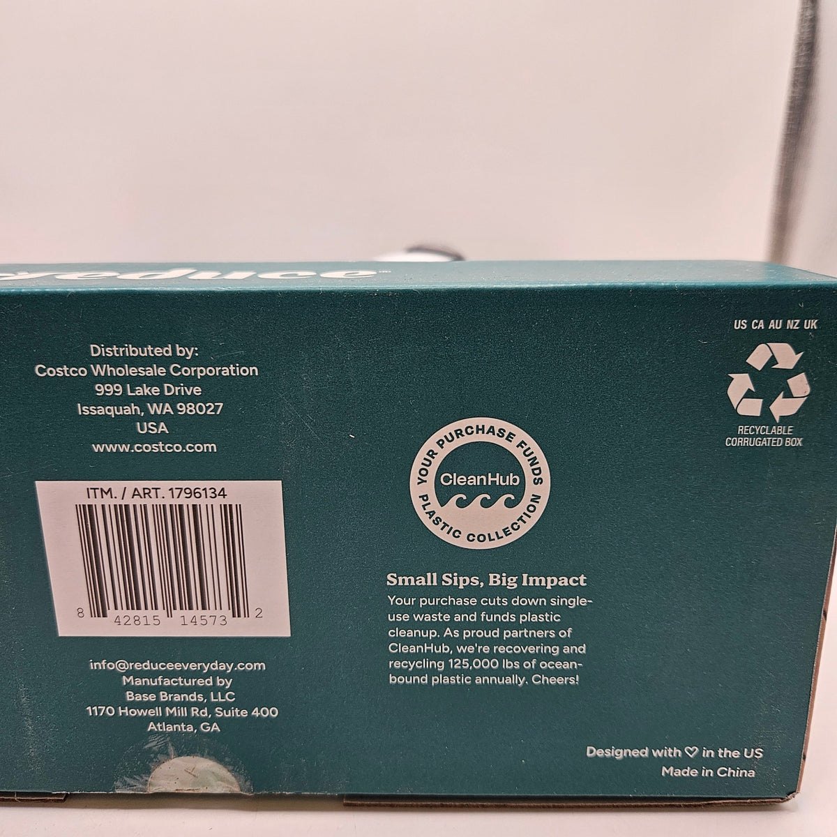 REDUCE COLD1 24OZ INSULATED TUMBLERS 2 PACK COMBO BLACK WHITE