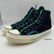 CONVERSE Men's 8.5 Chuck 1970 High Top Sherpa Teal Purple 169784C