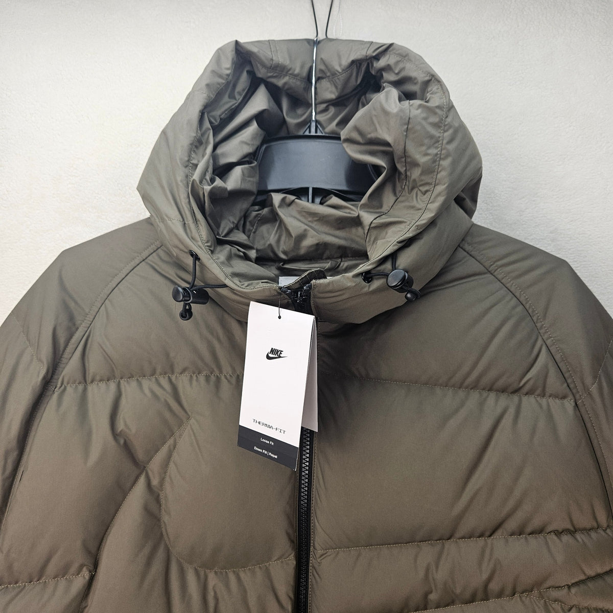 NIKE MEN'S LARGE DOWN PARKA LOOSE FIT WATER REPELLENT SWOOSH THERMA FIT IH2377