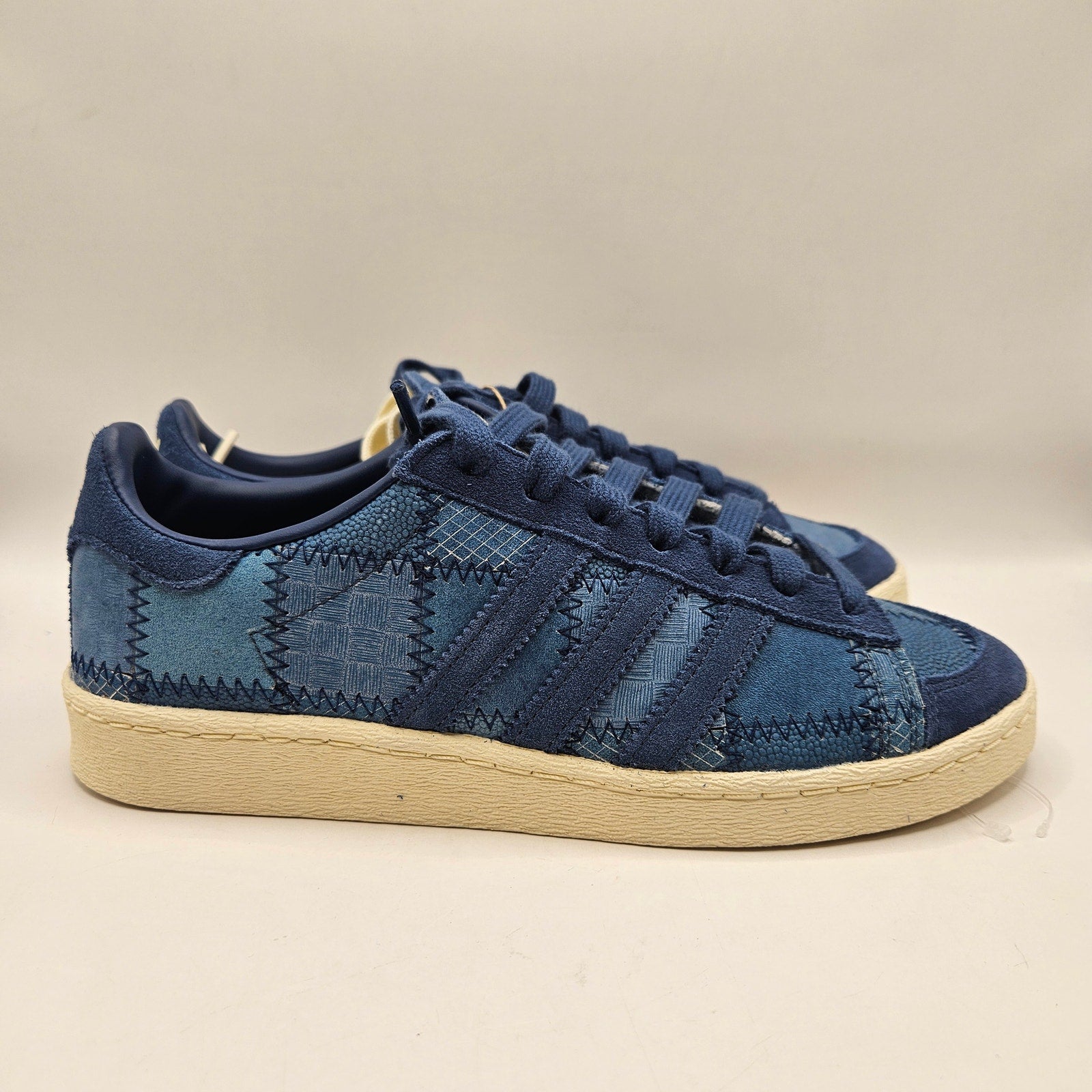 ADIDAS WOMEN'S 7.5 JABBAR LO BLUE CREAM WHITE SUPPLIER COLOUR PATCHWORK JS5021