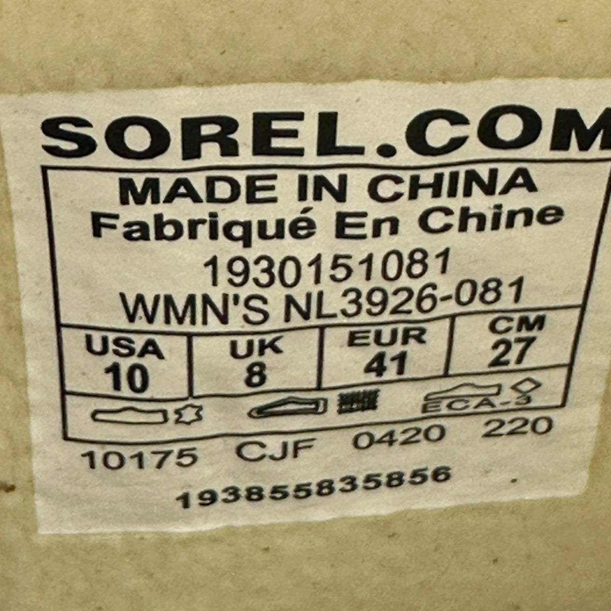 SOREL Women's 10 JOAN OF ARCTIC NEXT LITE Gray/White Fur Waterproof