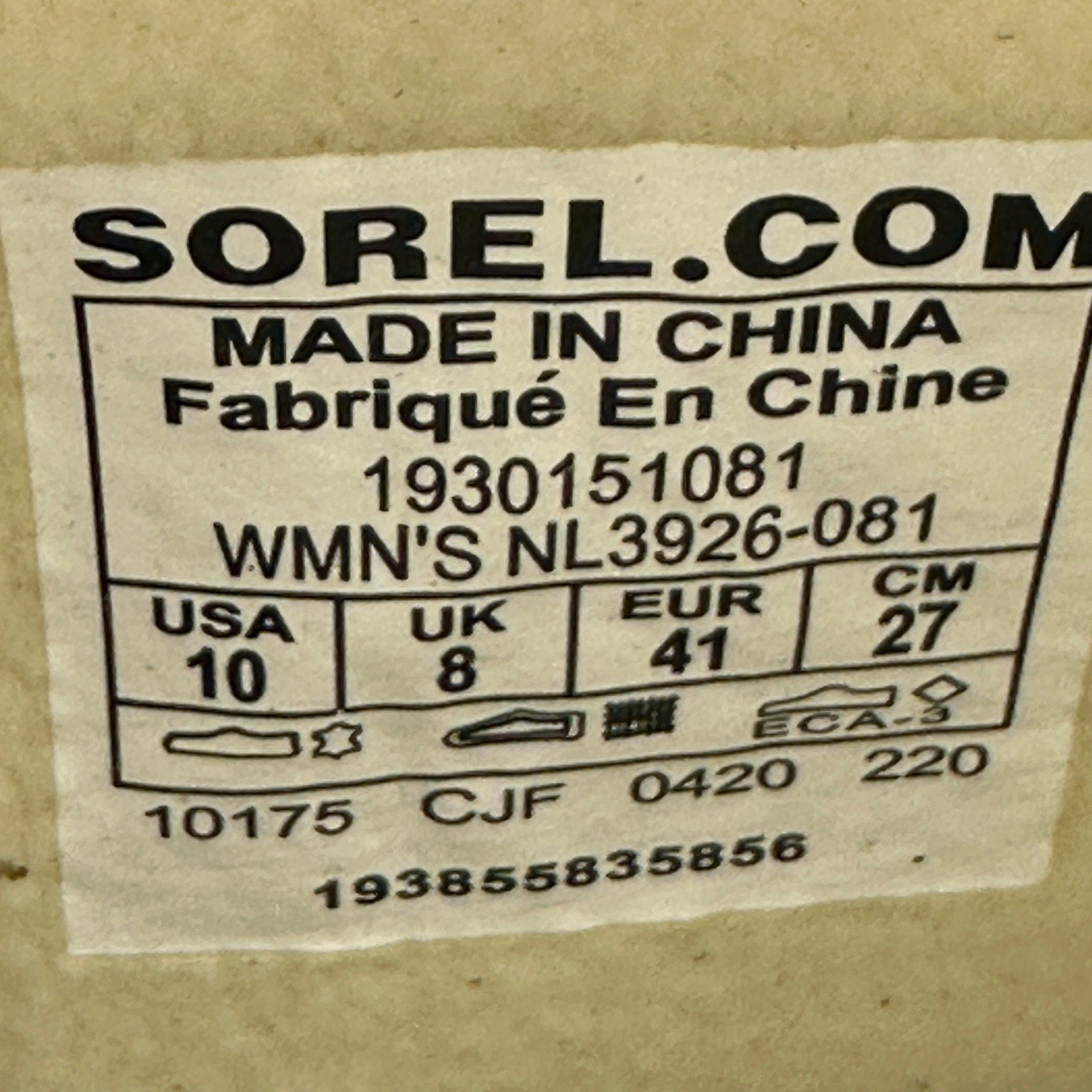 SOREL Women's 10 JOAN OF ARCTIC NEXT LITE Gray/White Fur Waterproof