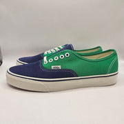 VANS MEN'S 9.5 AUTHENTIC PRIMARY NAVY GREEN SUEDE CANVAS NWOB LOW TOP SNEAKER