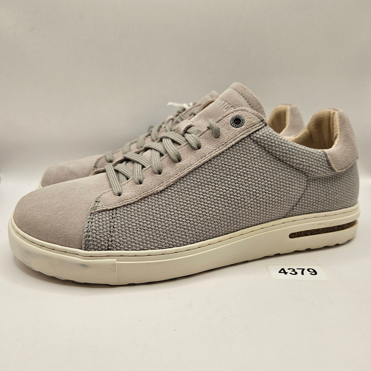 BIRKENSTOCK MEN'S 10 BEND LOW LIGHT GREY TEXTILE LOW TOP SNEAKER MADE IN GERMANY