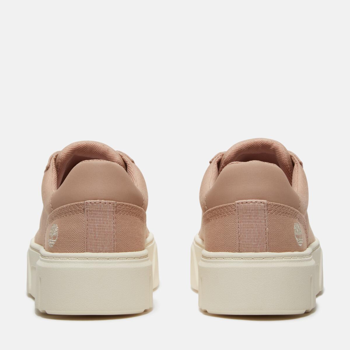 TIMBERLAND WOMEN'S 9 LAUREL COURT LOW LACE SNEAKER LIGHT BEIGE CANVAS NIB