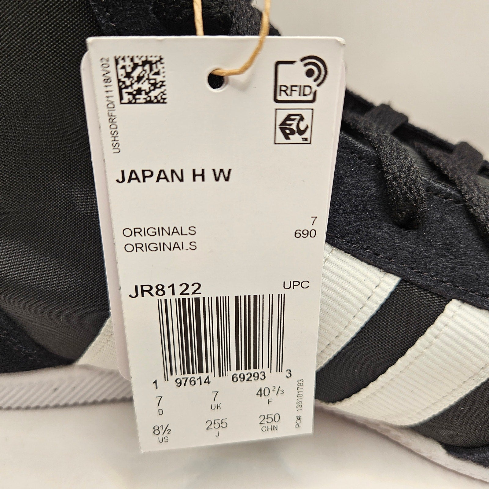 ADIDAS ORIGINALS WOMEN'S 8.5 JAPAN H CORE BLK CLOUD METALLIC BOXING JR8122 NWOB