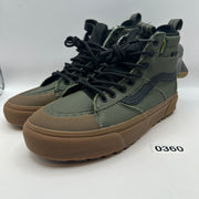 VANS Men's 7.5 MTE Sk8 Hi Military Green/Gum Outsole Primaloft