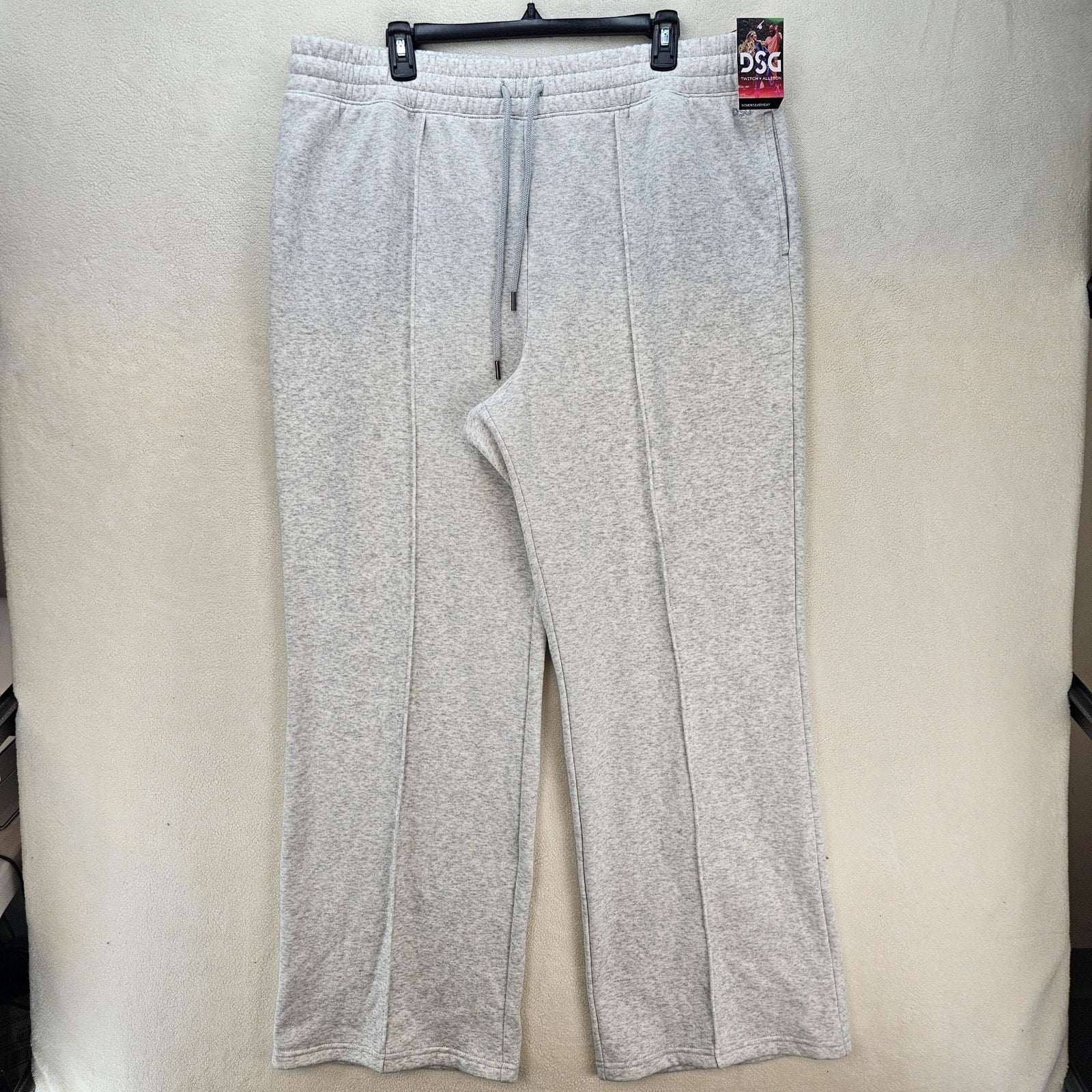 DSG WOMEN'S XXL HEATHER GREAY WIDE LEG CASUAL SWEATPANTS NWT
