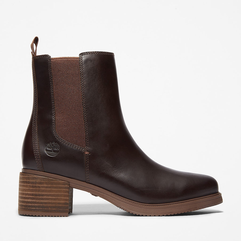 TIMBERLAND WOMEN'S 6.5 DALSTON VIBE MID CHELSEA BOOT CHESTNUT NIB