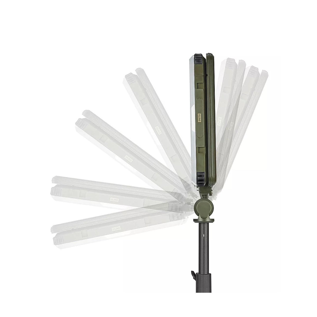 ULINE JOB SITE LIGHT RECHARGEABLE 30"X44-93" 3000 LUMENS RETAIL $125 NWOB