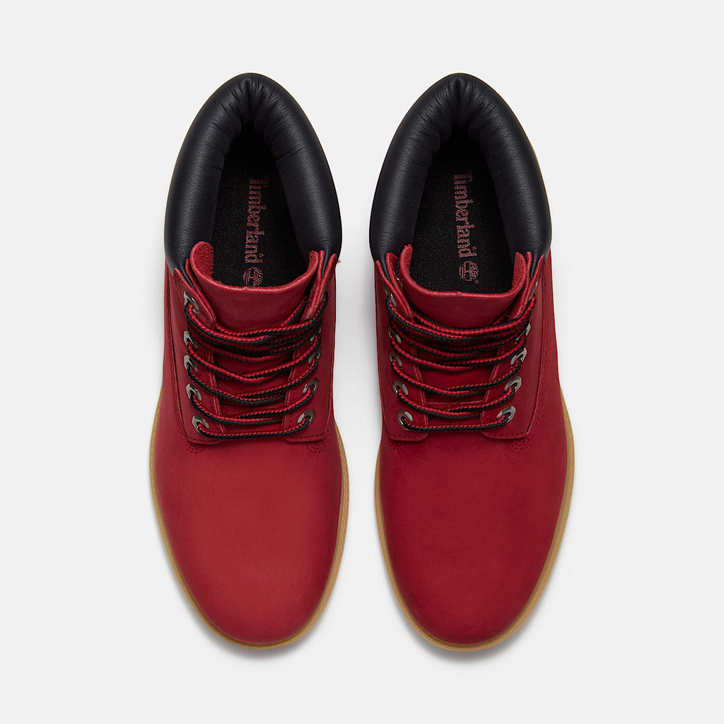 TIMBERLAND MEN'S 7 PREMIUM 6 INCH WP BOOTS DARK RED NUBUCK NIB