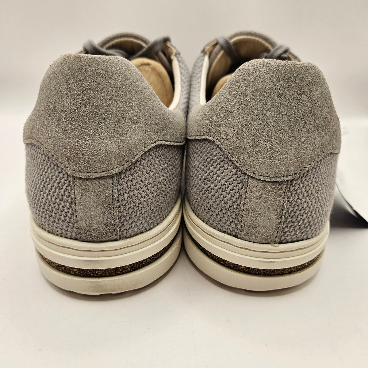 BIRKENSTOCK MEN'S 10 BEND LOW LIGHT GREY TEXTILE LOW TOP SNEAKER MADE IN GERMANY