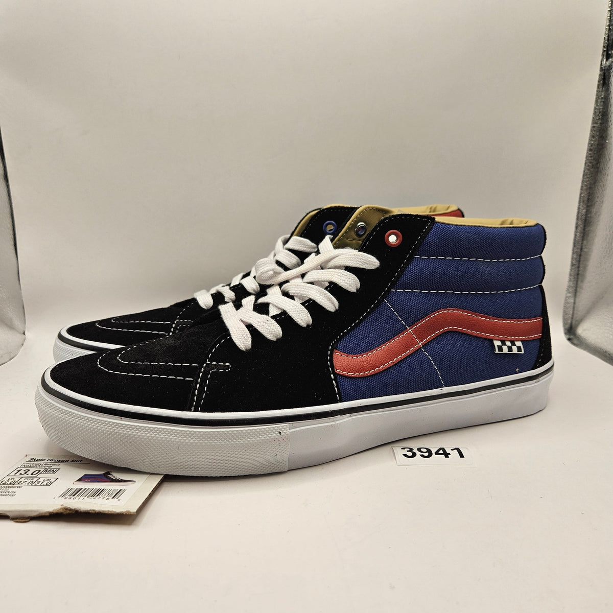 VANS MEN'S 13 SKATE GROSSO MID UNIVERSITY SKATE SNEAKER NWOB