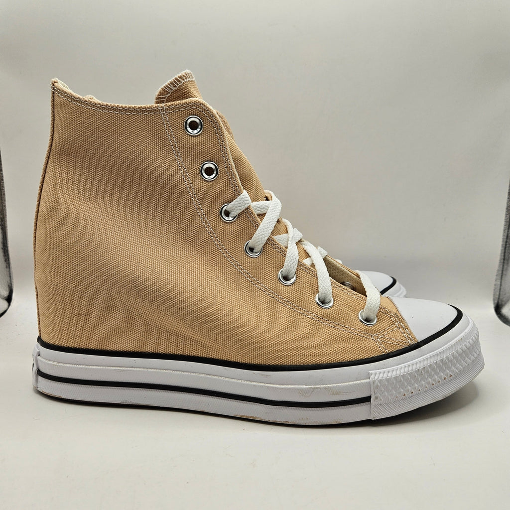 CONVERSE WOMEN'S 11 CHUCK TAYLOR ALL STAR WEDGE HI COASTAL DUNE A13531C NWOB